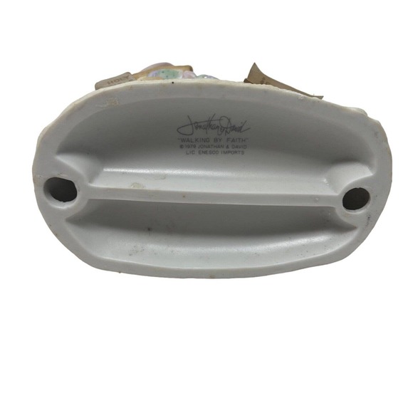 Precious Moments 1979 Walking By Faith Porcelain Figurine 7" Tall - Picture 6 of 6